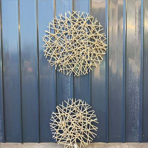 墙面挂手工树枝工艺品木质挂件家居装饰玄关74307入户木制框架饰