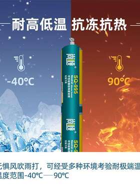 新款结构胶995中黑性胶硅酮耐候密封NCJ幕墙色防水整玻璃胶箱