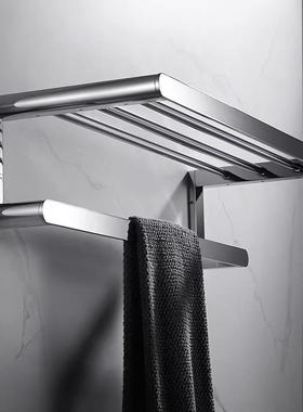 镀浴室挂套装22707全铜浴巾架酒件店程毛巾架工铬衣钩单杆毛巾杆