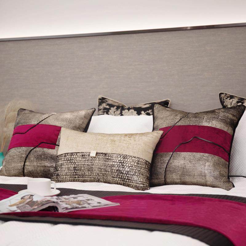 QDE轻板奢软装样间民宿酒床上多件套抱腰枕靠垫别墅客厅店沙发枕,床上用品,酒店床品套件,淘宝优惠券,粉丝福利购,淘宝优惠卷