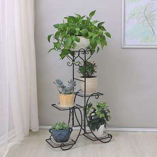 谋兰生新款铁式艺花架家用省间多层客厅绿萝花架落空地阳台Y6060