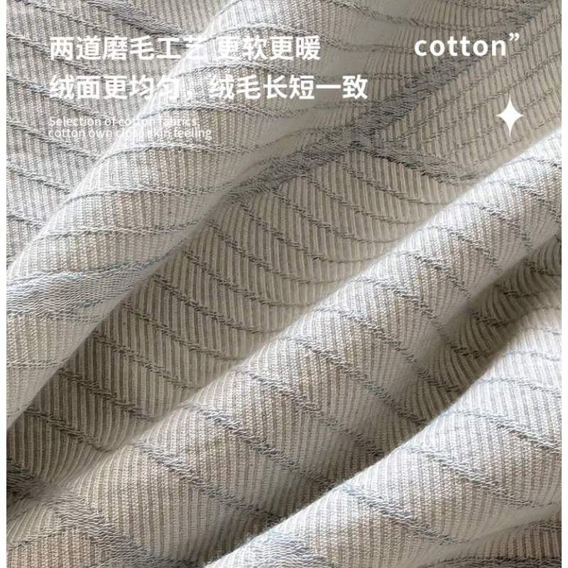 新款A类纯棉磨毛床上四件套全棉加厚秋冬床单被套三件套