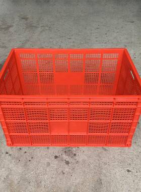 红色大号加厚塑料转蔬形筐一米筐长方可KBI带轮菜运输周筐配送塑