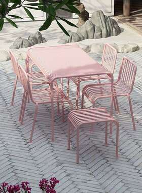 桌椅院别墅外户休闲庭阳台铁艺外公园FKY室露天桌椅【7天内发货】