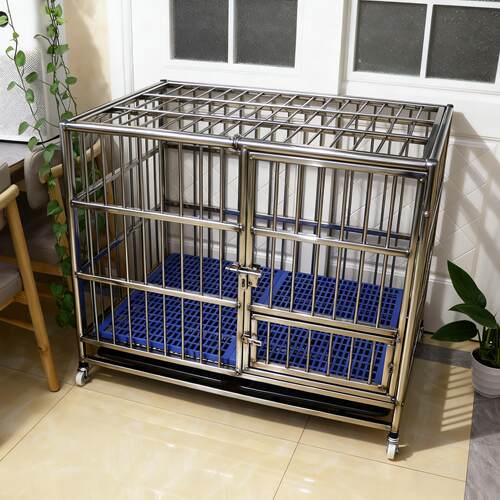 100斤大型犬狗笼不锈钢狗笼带厕所方管室内边境牧羊犬宠物金毛可