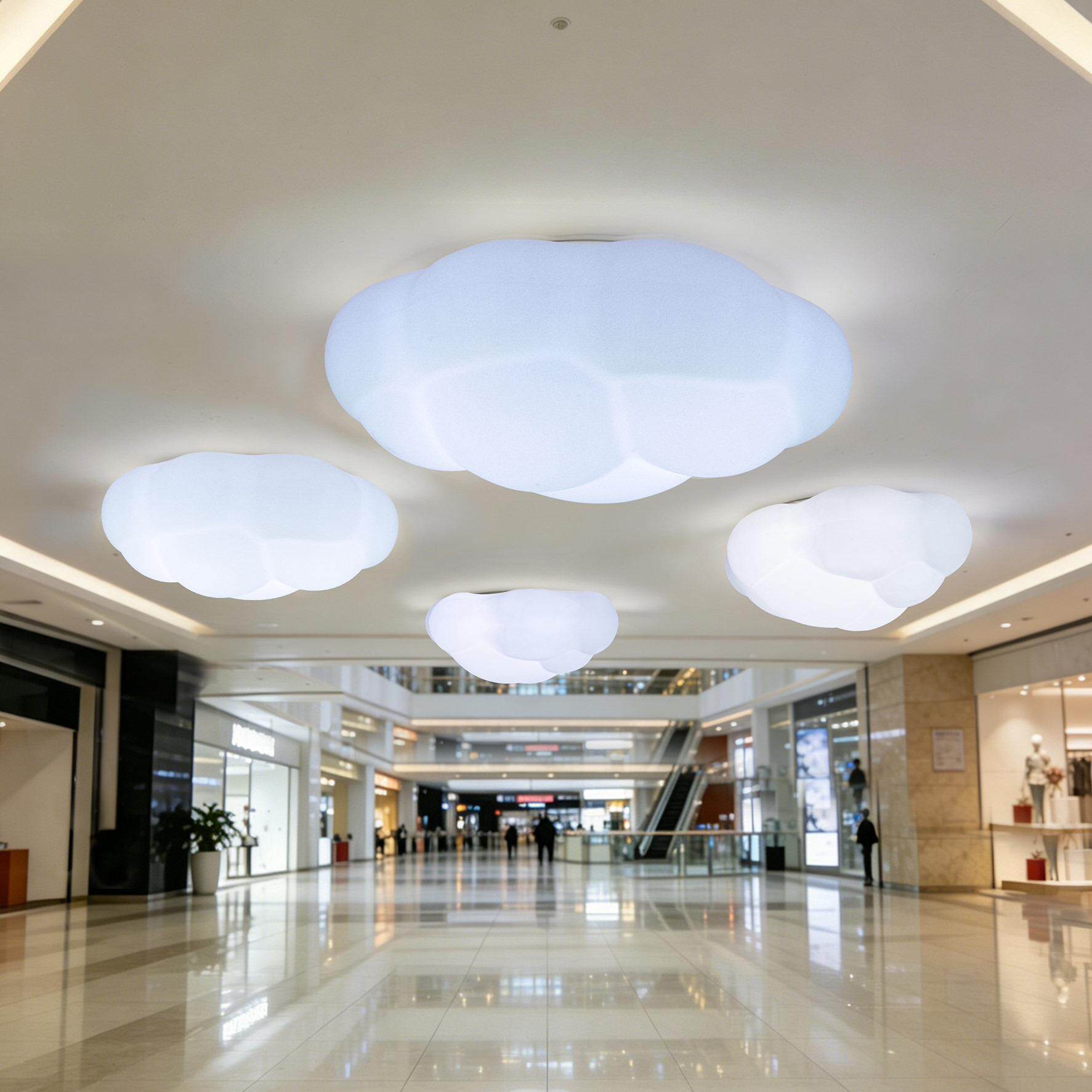 LED云朵吸顶灯儿童房餐厅店铺白光云朵造型灯商场服装店白云吊灯