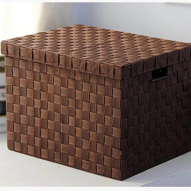 尼龙布艺收纳箱大号编织收纳盒衣服柜整理箱有盖收纳箱杂物收纳筐