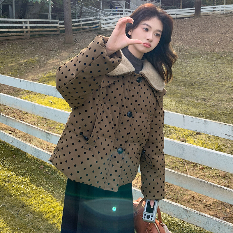 女装/女士精品羽绒服其他/other白鸭绒2024年冬季18-24周岁圆点通