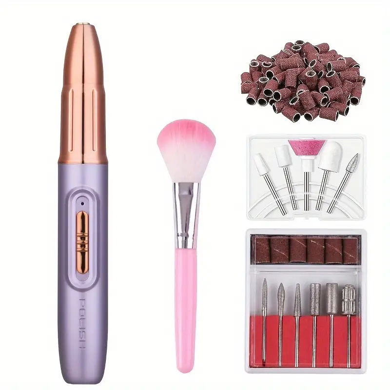 新款电动美甲打磨机卸甲工具指甲机抛光多功能磨甲器套装