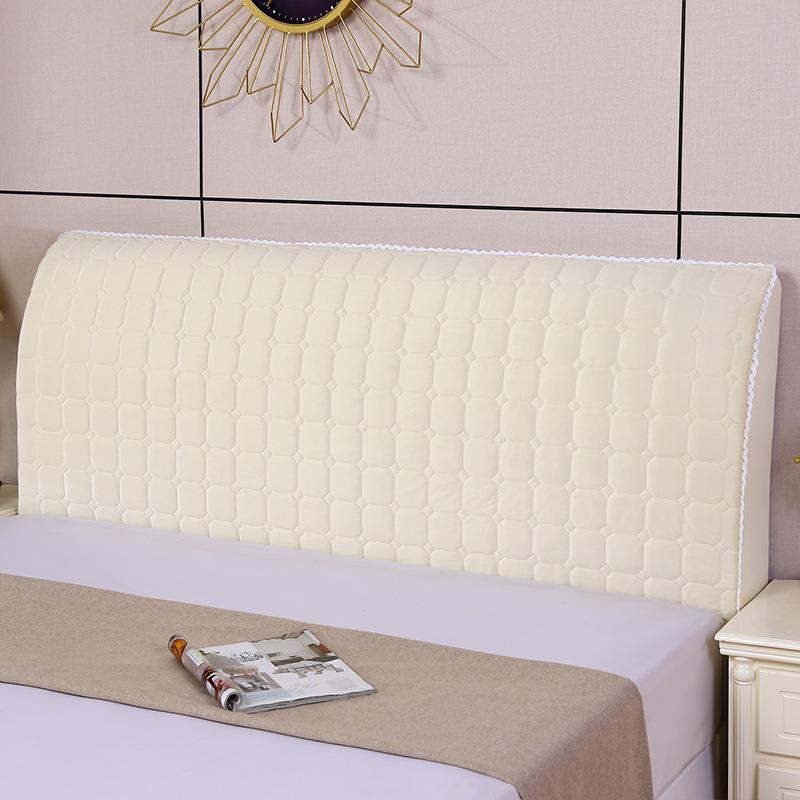 2023新款床头套罩夹棉简单大方弧形木床靠背软包全包改造通用头套