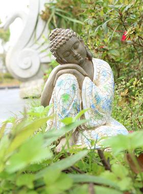 花园摆件园林摆件佛像摆件阳台假山盆景装饰摆件园林造景diy配件