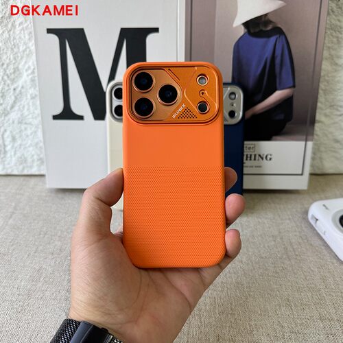 DGKAMEI适用于iPhone17Promax手机壳新款液态硅胶简约高级轻薄手感苹果17Pro橙色磁吸外壳男高端保护套女