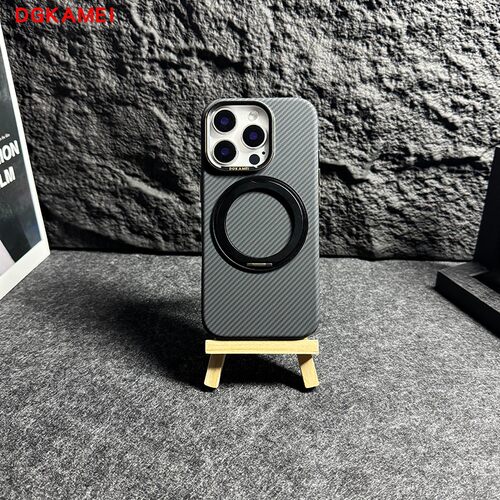 DGKAMEI适用于iPhone16Promax手机壳带支架可旋转新款简约轻薄手感14pm磁吸外壳苹果15Pro高端支点壳保护套