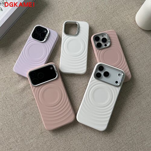 DGKAMEI适用于iPhone17Promax手机壳新款纯色波漾简约肤感15pm磁吸液态硅胶苹果16Promax高级感防摔保护套女