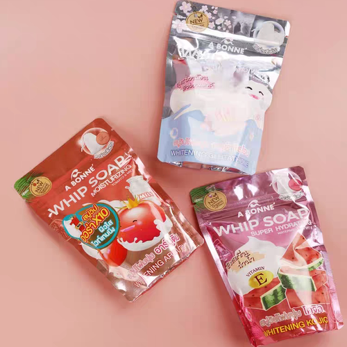 优选泰国A Bonne Whip Soap邦妮带起泡网香薰精油皂100g 清洁皮肤