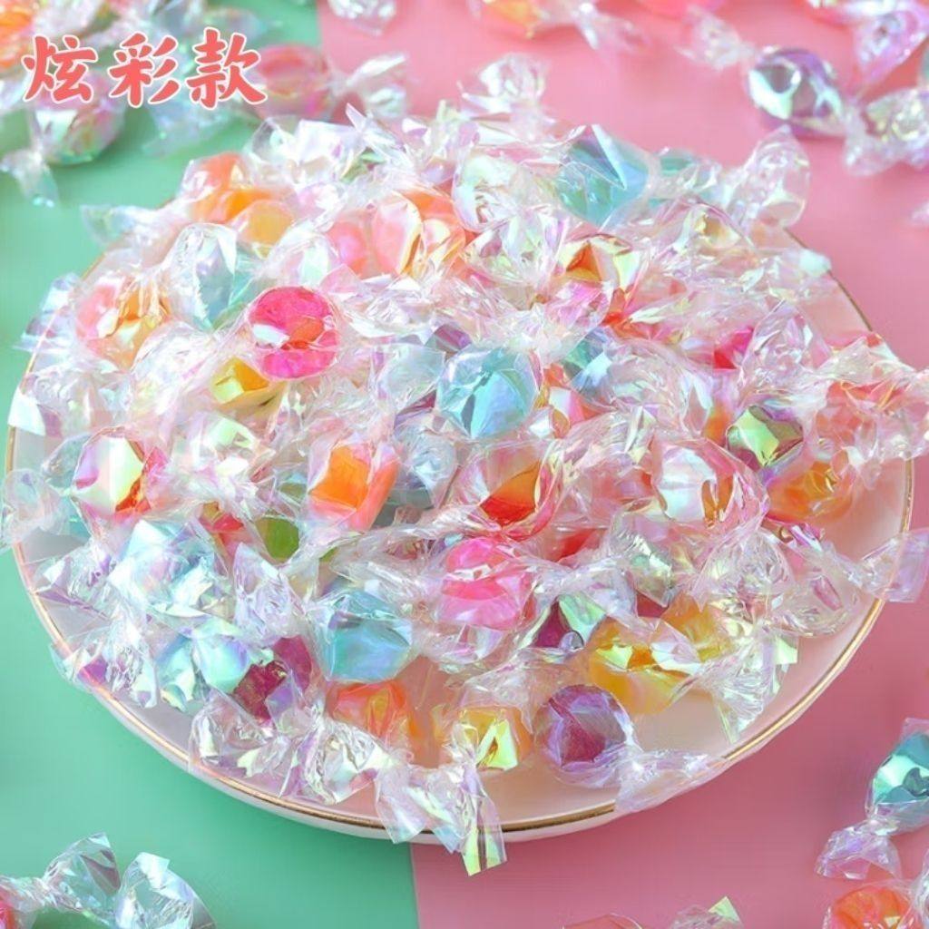 【厂家直销】七彩千纸鹤糖果批发小颗粒果味硬糖炫彩喜糖婚庆糖果
