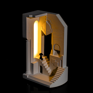 极速纪念碑谷水泥小夜灯建筑设计师感桌面装饰P台灯摆件礼物床头