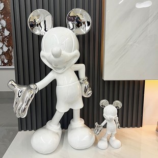 极速米奇大型落地摆件轻奢玄关客厅沙发电视N柜旁装 饰品网红开业