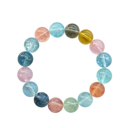 极速精品6A天然冰透体摩根石圆珠款手F链 夏季仙女款 女款水晶饰