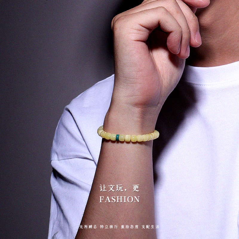 极速原矿高瓷蓝绿松石直角隔片隔z珠垫片金刚星月菩提佛珠手串DIY