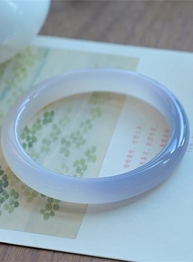 极速天然玉髓烟雨江南色手镯 女C款网红爆款玉髓俏色玛瑙镯子饰品