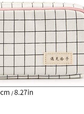 极速Large Pencil mCase Big Capacity 3 Compartments Canvas Pe