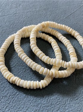 极速工厂放漏天然猛犸象r牙盘珠款手链 适合DIY设计男女款猛犸饰