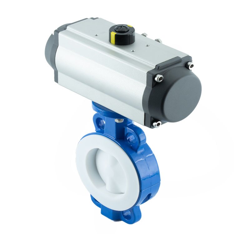 极速气动对夹式蝶阀D671X sD671F46 D673H 开关  切断 调节衬胶