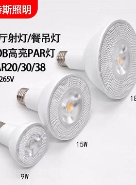 厂家直供LED帕灯PAR3818WPAR3015WPAR20LEDPAR灯E27螺口调光