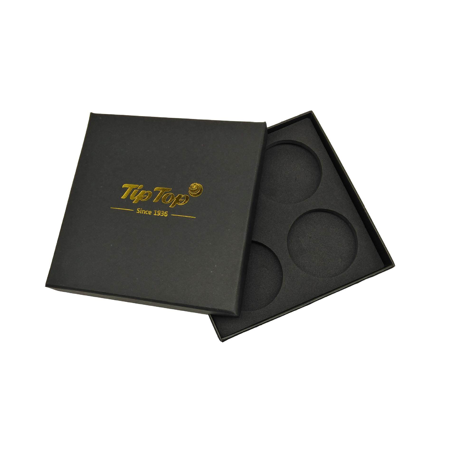 现货5cm4个装冰箱贴包装盒纸盒 冰箱贴包装盒 黑色天地盖纸盒盒子