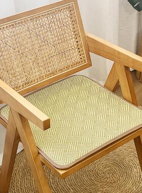 冰丝藤坐垫夏季凉垫夏天办公椅子垫透气车座垫电脑椅凉席防滑垫子