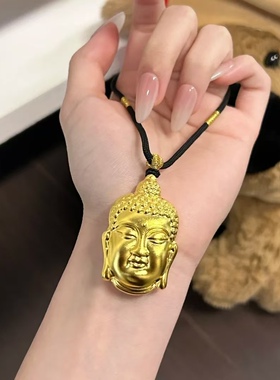 金包银佛头吊坠大日如来佛平安挂坠男女礼物来料可定制