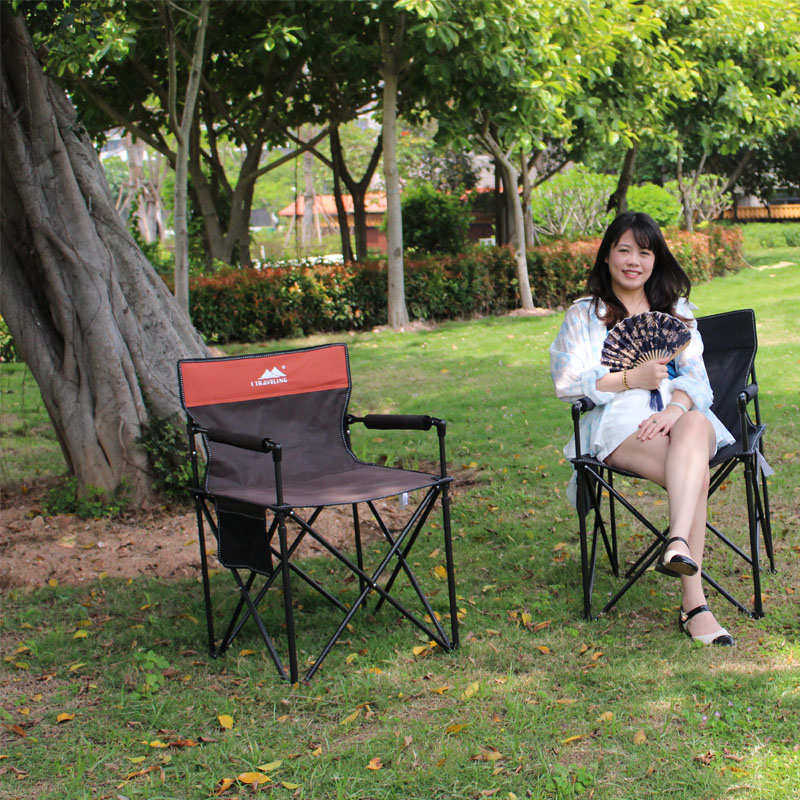 户外折叠椅简易式便携座椅自驾游露营椅钓鱼椅靠背休闲椅沙滩椅凳