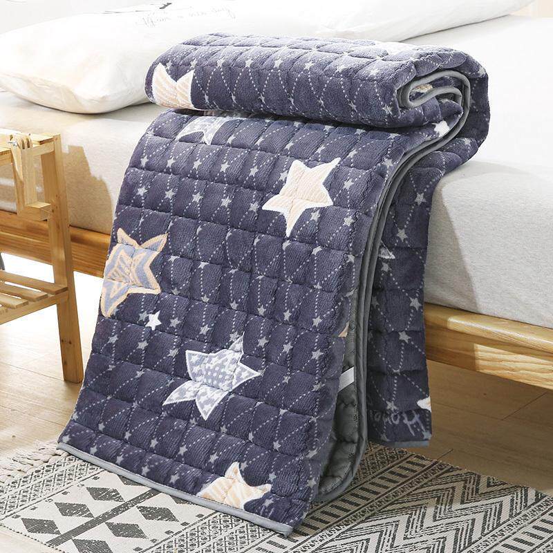 冬季珊瑚法兰绒床垫褥子软垫家用薄款双人床宿舍单人学生床铺垫被