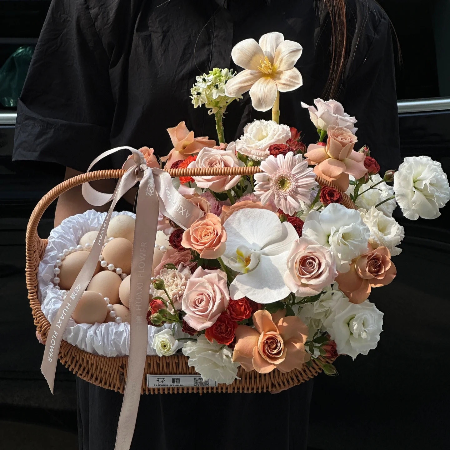 手工编织手提鸡蛋月子篮创意蔬菜水果篮藤编鲜花篮子中秋月饼花篮