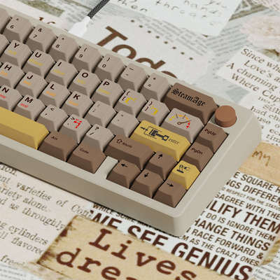 蒸汽时代复古键帽PBT原厂Wooting热升华ATK68醉鹿磁轴键帽壁厚1.7