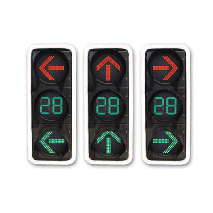十字路口交通信号倒计时显示器交通信号灯外壳红绿灯显示器