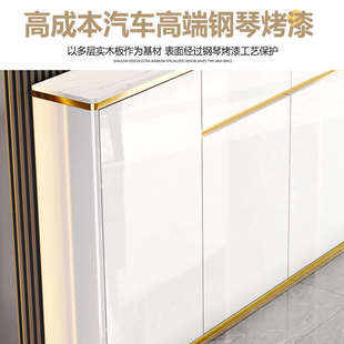 超薄轻奢餐边柜小户窄型简约靠墙岩板20烤漆厨房储藏25玄关收纳柜