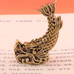 纯黄铜龙之九子鸱尾螭吻鸱吻摆件厨房家居饰品客厅办公室装饰茶宠