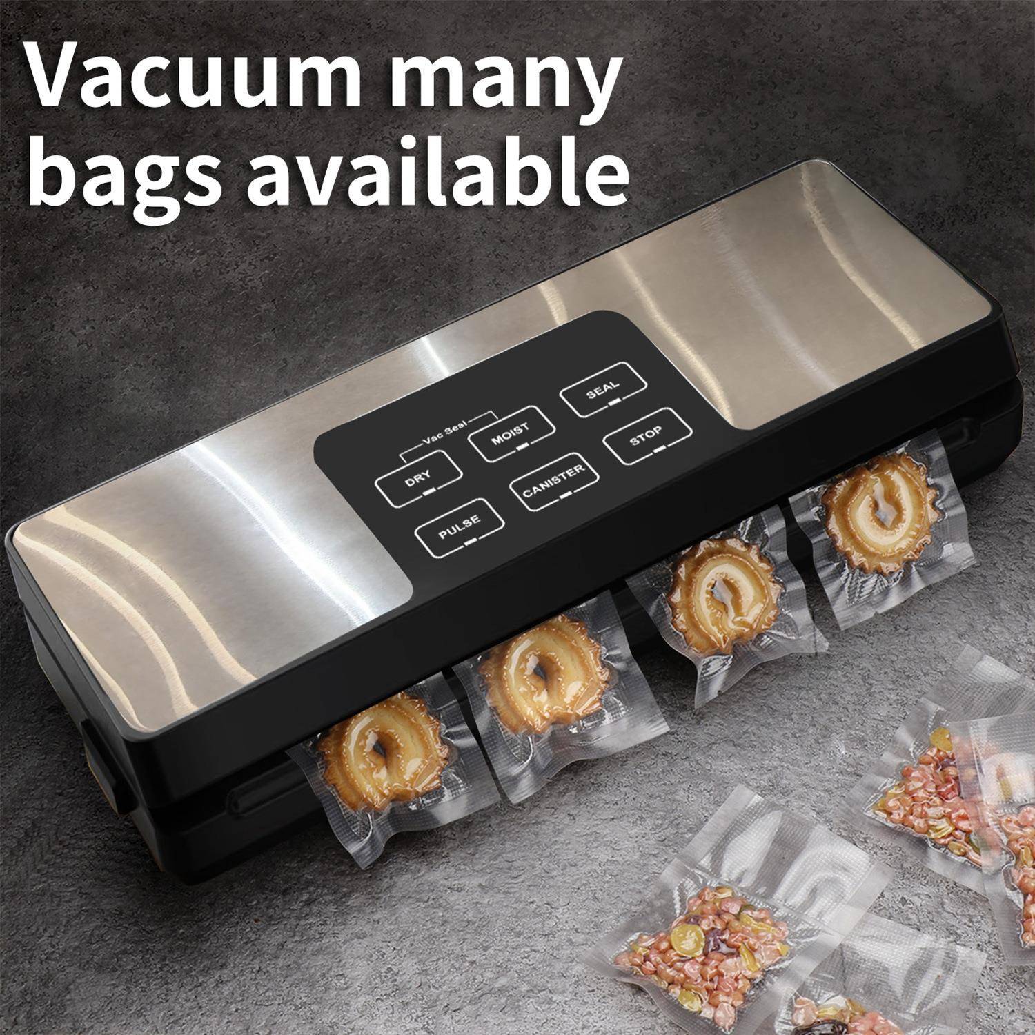 跨境定制VacuumSealer真空保鲜封口机家用干湿两用塑封机包装机