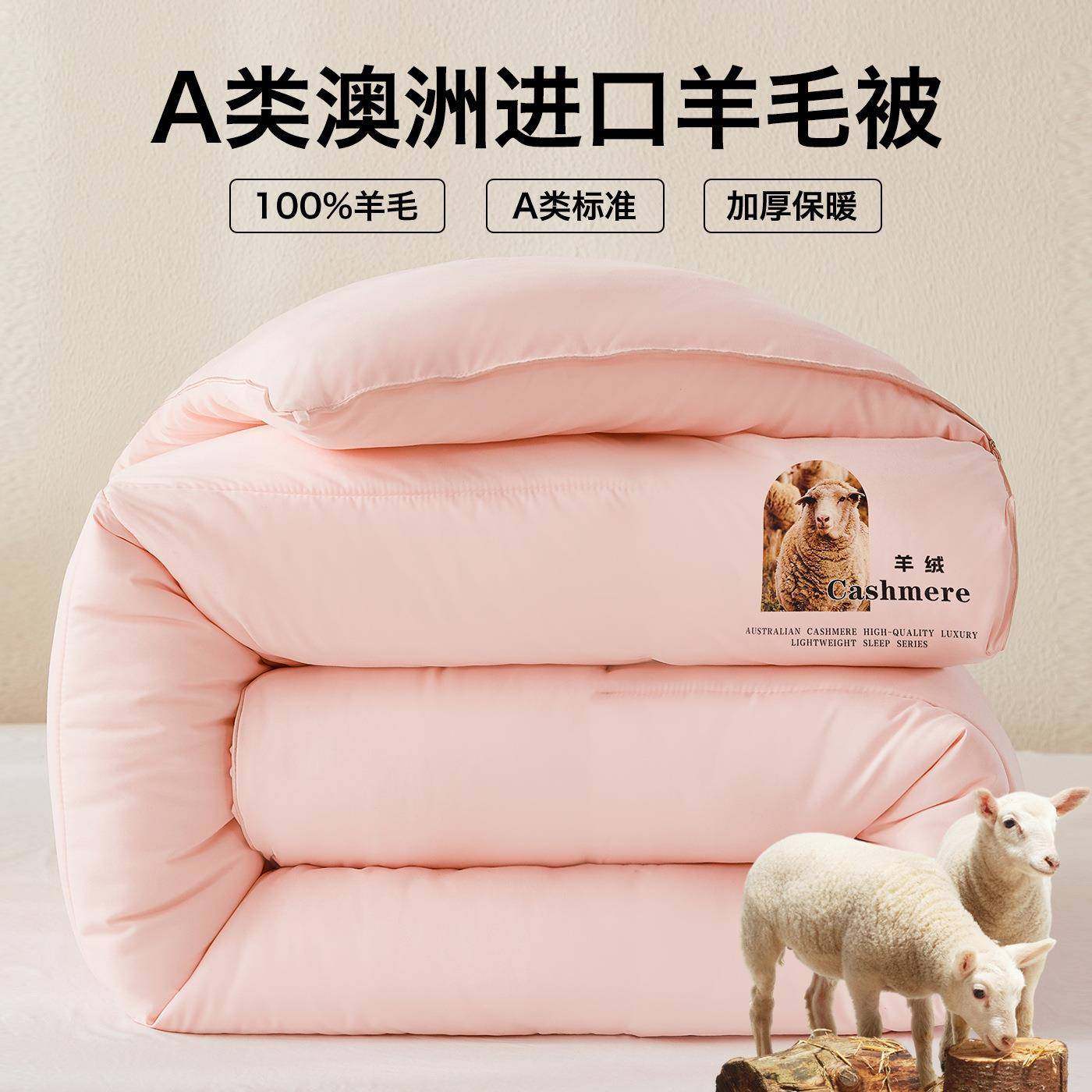 澳洲羊毛被100纯羊毛被子冬被棉被加厚保暖冬天被芯10斤冬季羊绒