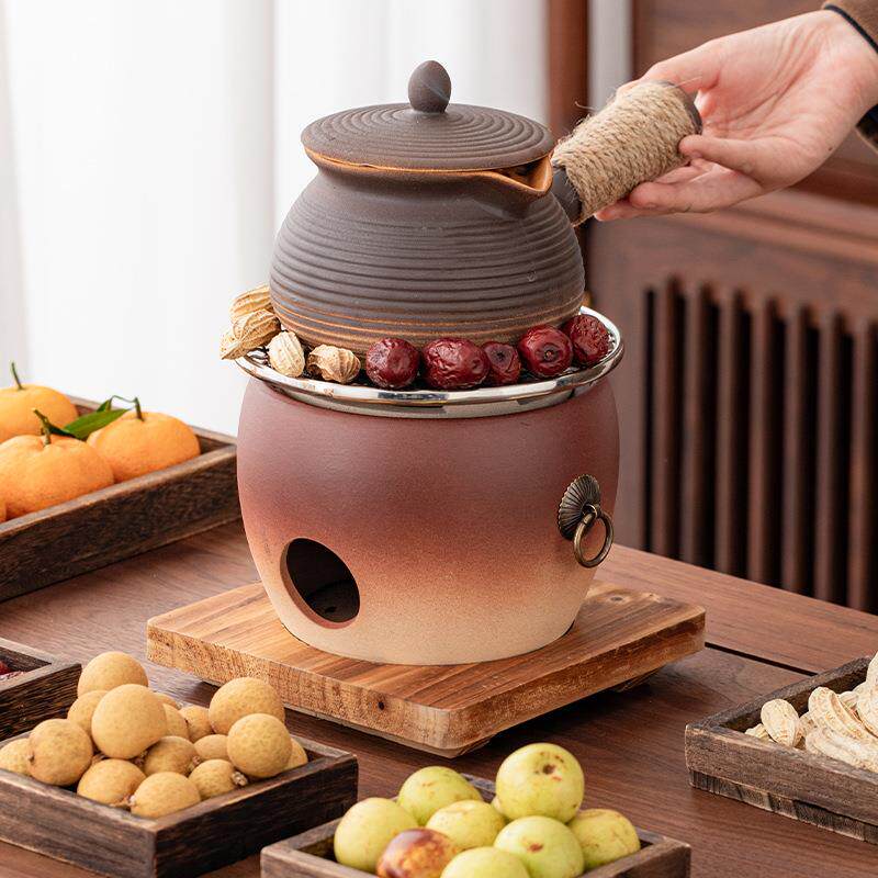 围炉煮茶烤火炉套装器具全套家用室内煮花茶奶茶温酒碳炉烤奶茶罐