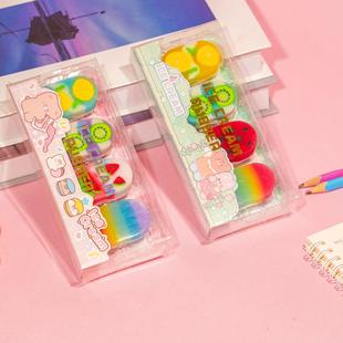 水果果冻香味可爱创意棒冰卡通橡皮擦少屑学生学习用品文具直批