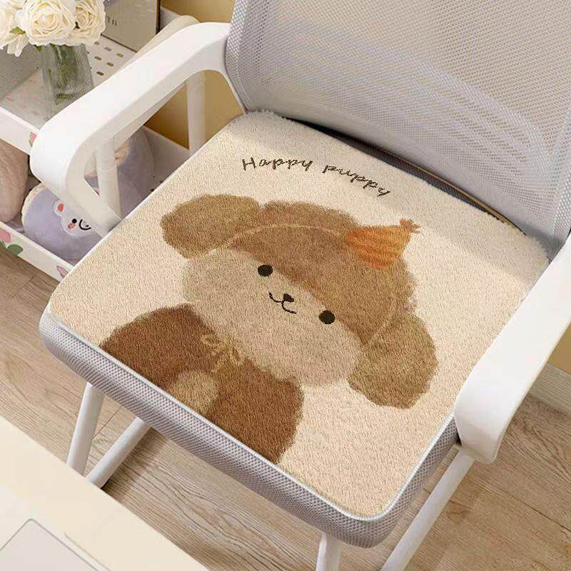 秋冬椅子坐垫办公室可爱毛绒垫防滑保暖学生宿舍凳子垫耐脏屁股垫