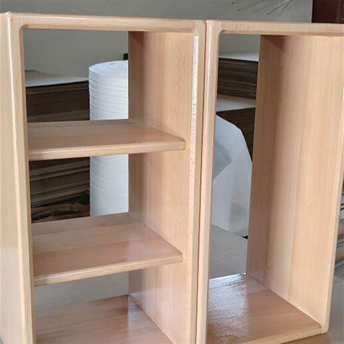 榉木组合书柜单元格实木书架单个书柜客厅简约格子装饰格可定制