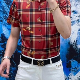 T抗皱无痕短袖 洪启轻奢男装 皇冠印花时尚 高端欧货o夏f季 休闲短袖