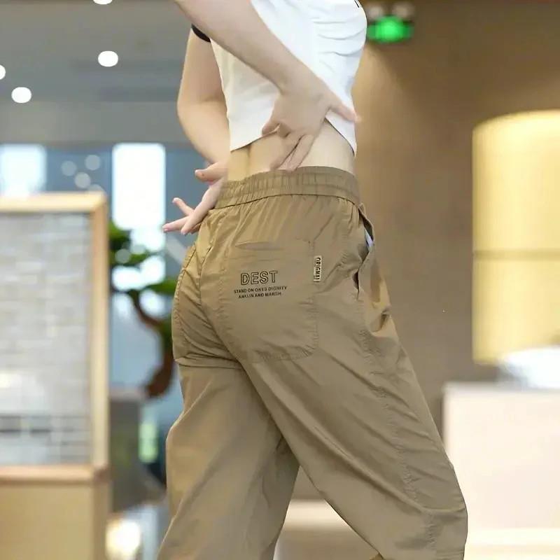 摁裳STUDIO春秋新款男士休闲裤潮流运动百搭s工装裤子男纯色透气