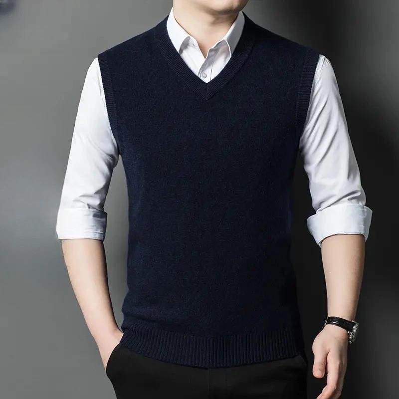 ZH男士轻奢【男士精品】V领马甲背心舒n适保暖秋冬高档中年坎肩