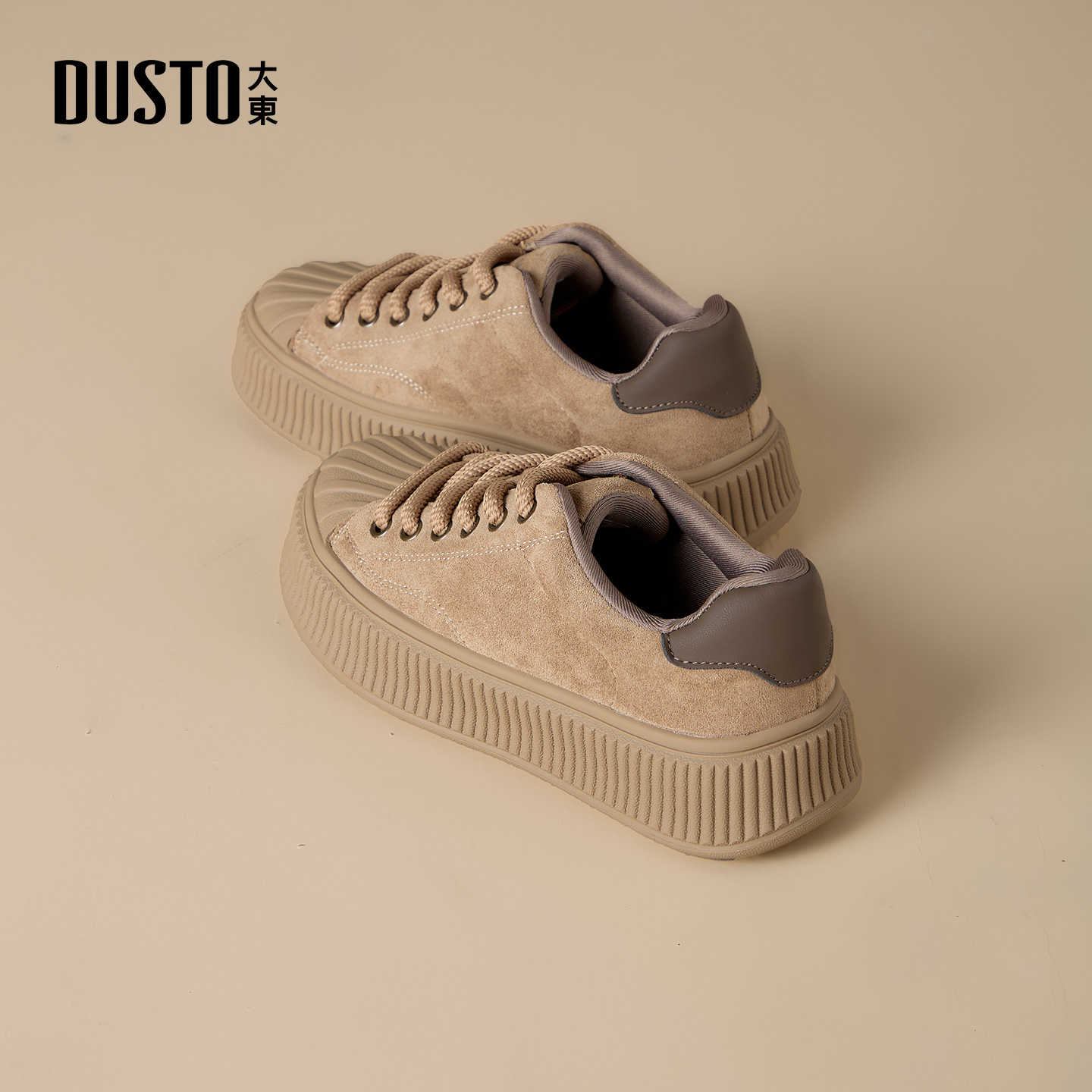 大东官方加绒贝壳头板鞋女款2025新款冬季增高休闲鞋百搭厚底鞋子