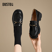 女款 2026年新款 春季 大东官方英伦风乐福鞋 厚底黑色百搭通勤小皮鞋